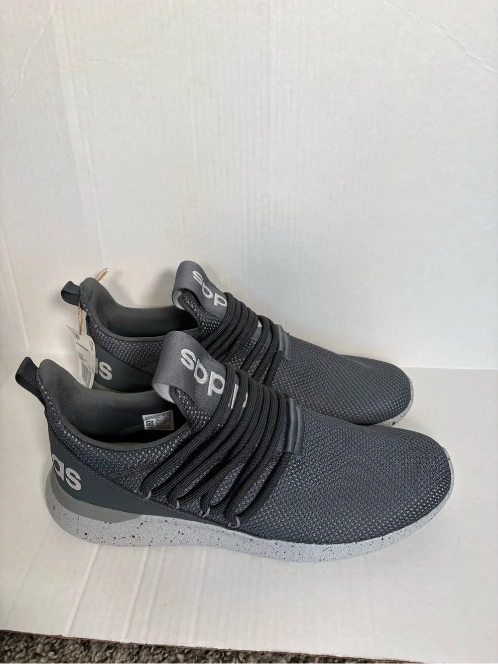 Adidas Lite Racer Adapt 3.0 Men’s Gray Slip on Tennis Shoes Size 12  NEW IN BOX